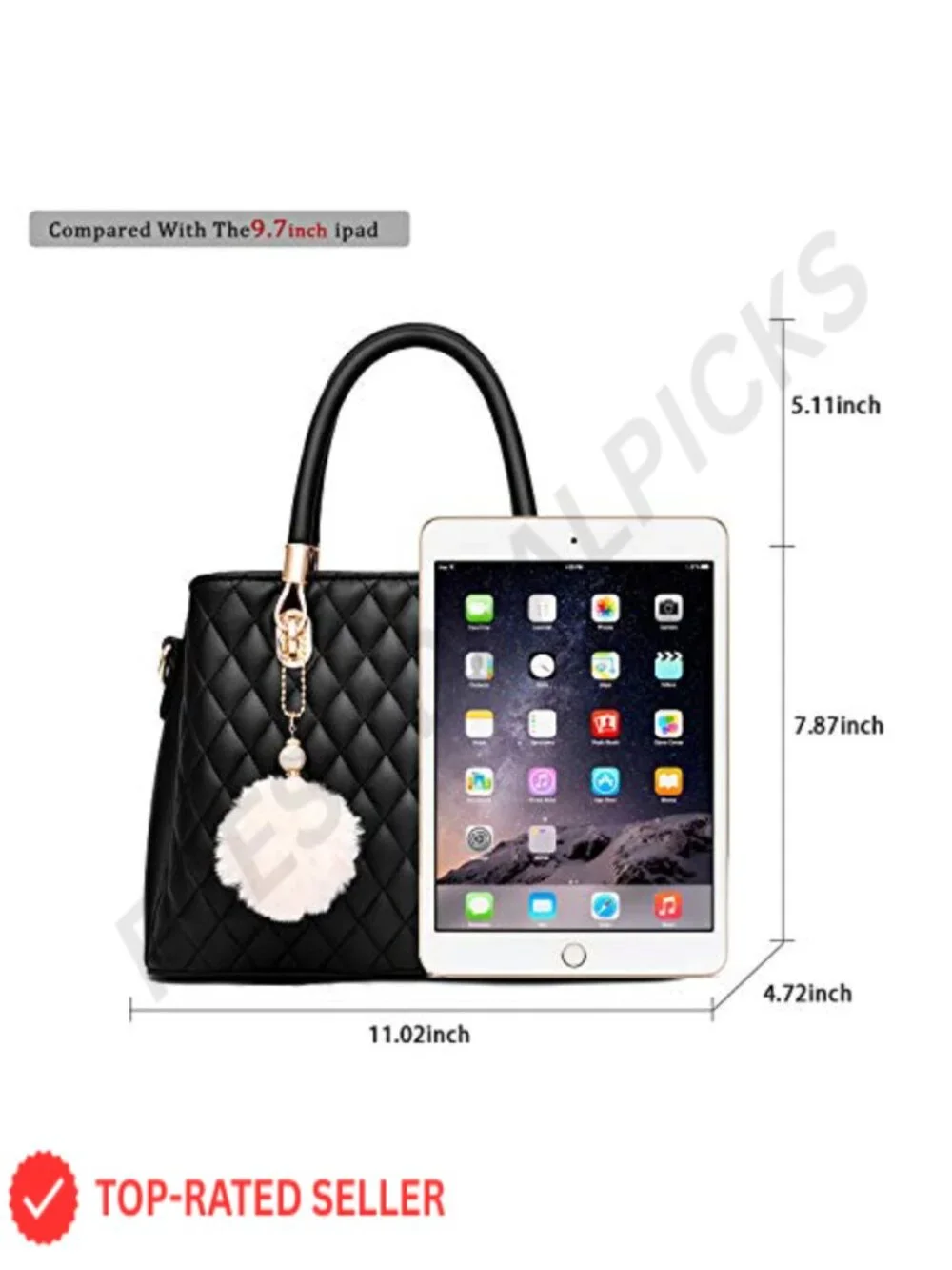 Womens Satchel Handbag Leather Purse Top-Handle Tote Shoulder Bag Crossbody